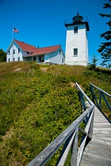 Walkway to Burnt Coat Harbor Light on a Summer Day